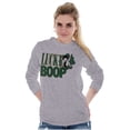 thumbnail image 3 of Saint Paddys Lucky Betty Boop Cartoon Women's Long Sleeve T Shirt Brisco Brands S, 3 of 6