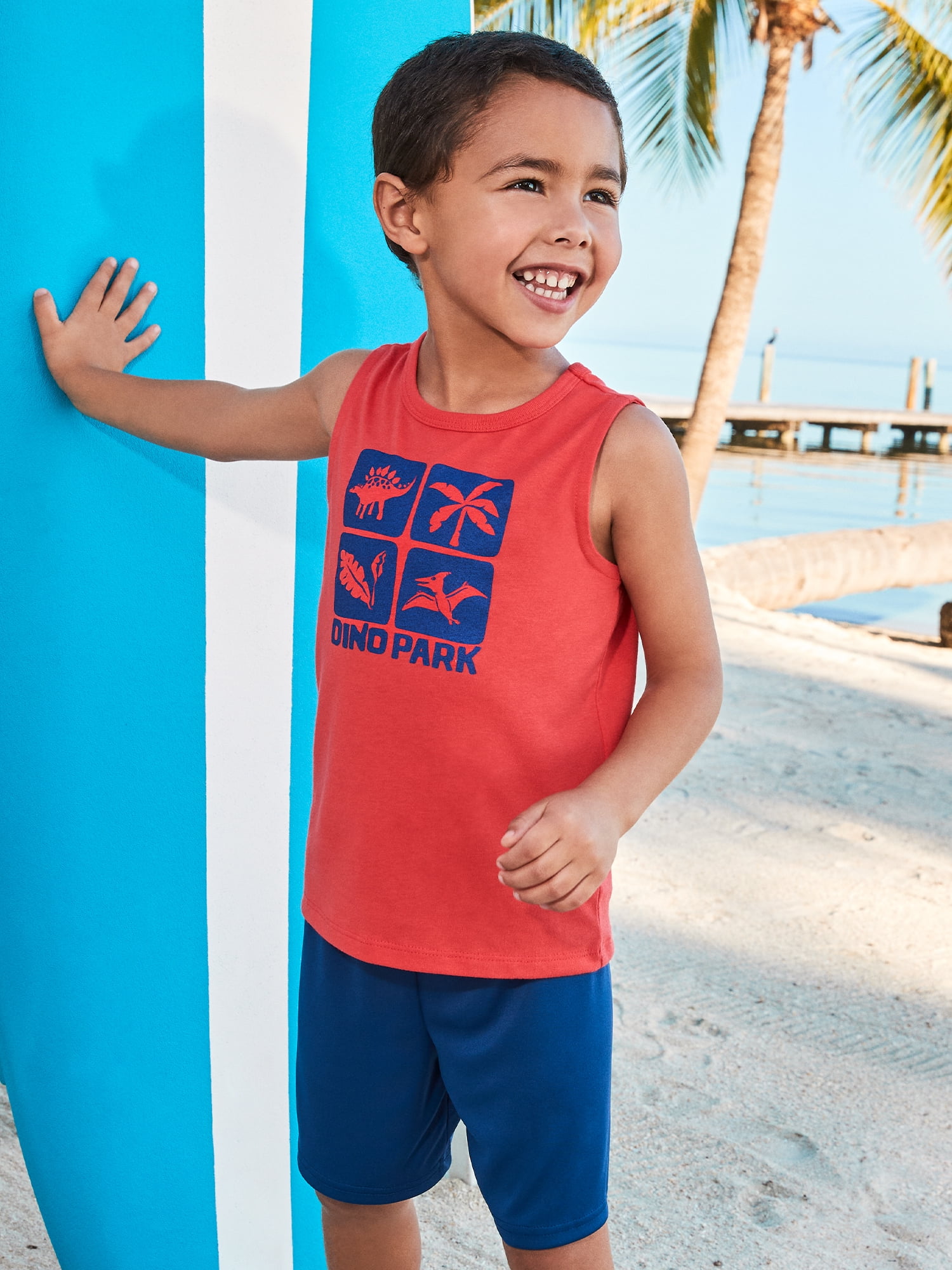 Garanimals Newborn, Baby & Toddler Boy Cotton Graphic Tank Top, Sizes 0-6T