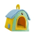 thumbnail image 2 of Casa cálida semicerrada para mascotas, cómoda casa para gatos con fondo antideslizante, lavable S, 2 of 8