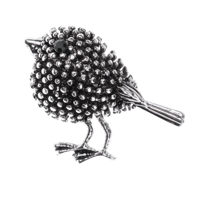 Broche de imitación de cristal de pájaro Salvador Broche de aleación vintage