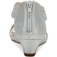 thumbnail image 2 of Charter Club Womens Ginifur 2 Faux Leather Metallic Wedge Sandals, 2 of 3