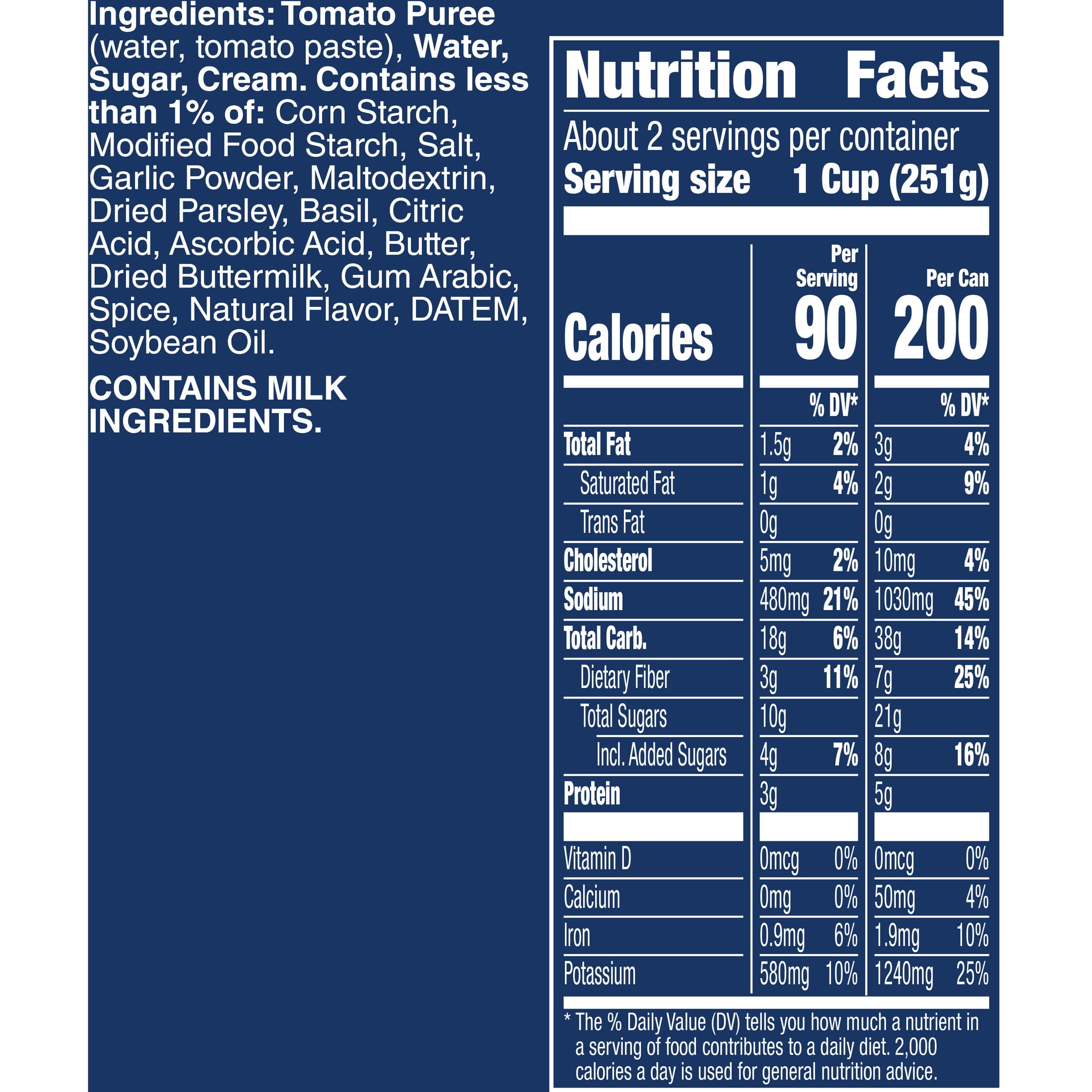 (2 pack) Progresso Reduced Sodium, Creamy Tomato with Basil Soup, Gluten Free, 19 oz
