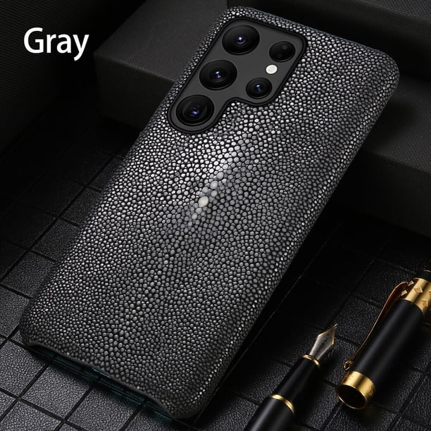 Funda de teléfono de lujo Stingray para Samsung S23, S21, S22 ultra, S21 FE, s20 plus, Funda de cuero genuino para Galaxy s23 Ultra s22 qym unisex