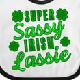 thumbnail image 4 of Inktastic Super Sassy Irish Lassy with Green 4 Leaf Clovers Boys or Girls Baby Bib, 4 of 4
