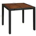 thumbnail image 5 of vidaXL 5 Piece Outdoor Dining Set Poly Rattan and Acacia Wood Black, 5 of 5