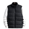 thumbnail image 4 of Chaleco de algodón de plumón para hombre de otoño e invierno, abrigo cálido con cuello grande y moda de Europa y Estados Unidos, 4 of 5