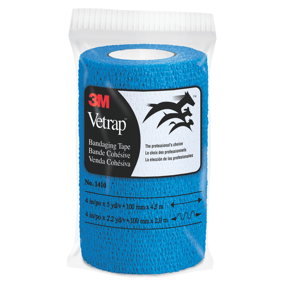 3m D-Vetrap Bandaging Tape- Blue 4 Inchx5 Yard