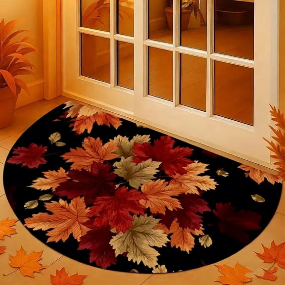 Semicircular 3D Visual Illusion Entryway Doormat, 60*90Cm Crystal Fleece Floor Mat, Stain-Resistant & Wear-Resistant Carpet For Hallway, Entryway Decorative Rug