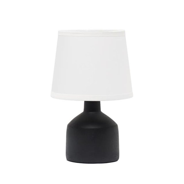 Simple Designs LT2080-BLK Mini Bocksbeutal Ceramic Table Lamp, Black
