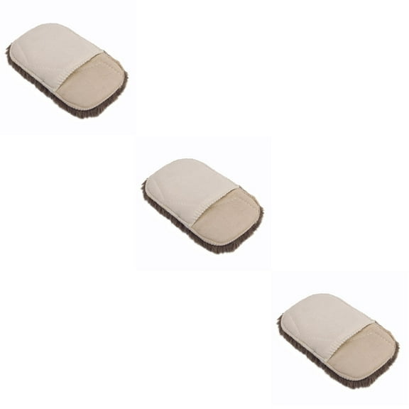 Raindrops 3pcs Shoe Polishing Cleaning Glove Leather Shoe Bag Cleaning Kit (Random Color)