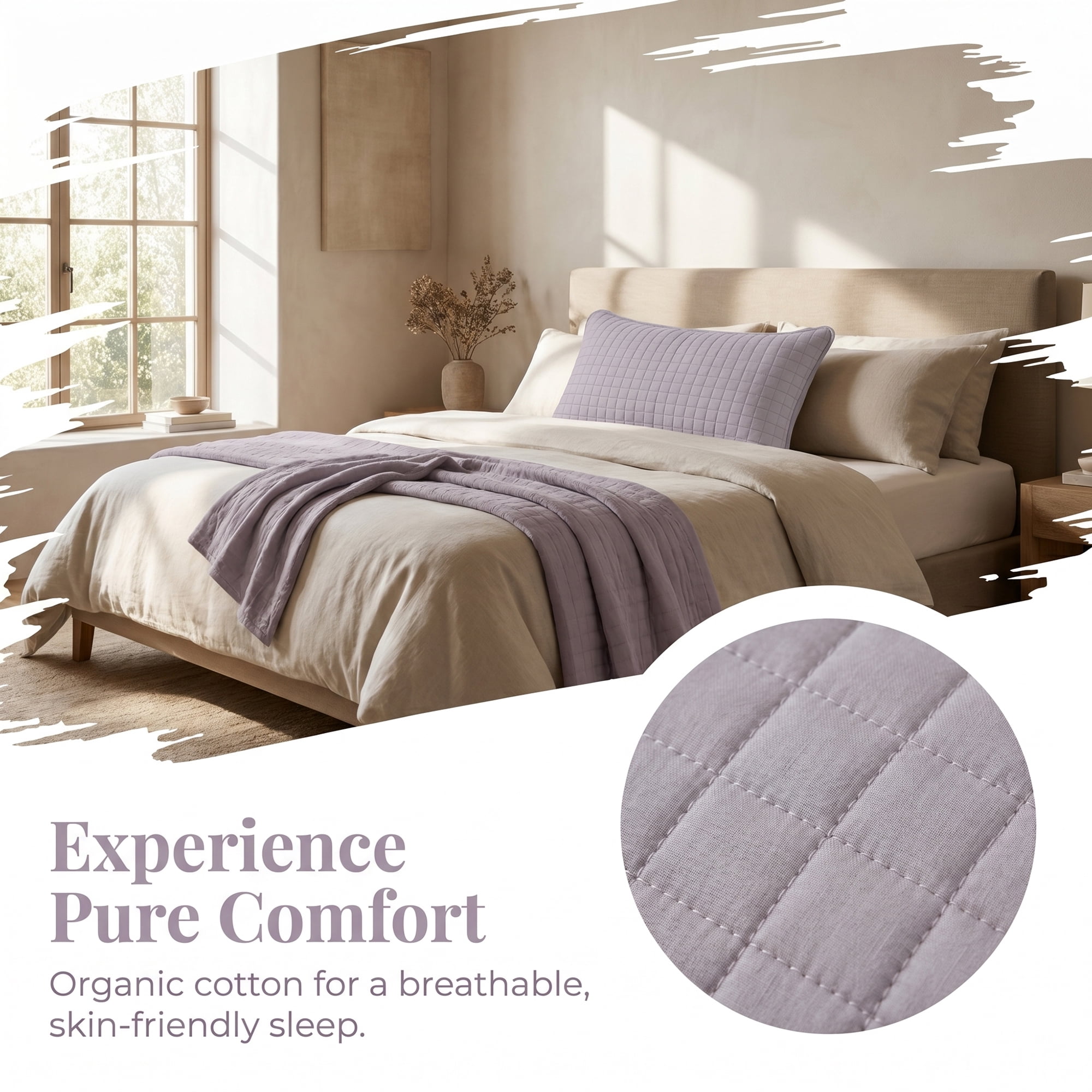 Unique Bargains 2Pcs Breathable Hypoallergenic Cotton Pillow Protectors Queen Gray B