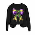 thumbnail image 6 of Sexlip Womens Long Sleeve Sweatshirt Decorative Bow Print Design Soft Fabric Relaxed Silhouette for Evening Occasions Black M, 6 of 6