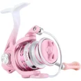 thumbnail image 7 of Pink Purple Lightweight Spinning Fishing Reel 3+1BB 5.2:1 Gear Ratio 8KG Max Drag Metal Spool Rocker Arm Interchangeable for Left and Right Hands, 7 of 7