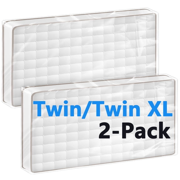 Armscye 2 Pack Twin/Twin XL Mattress Bag for Moving Storage, 120 x 240 x35 cm Plastic Mattress Storage Bags for Moving, 3 MIL Thickened Reusable Mattress Storage Covers