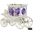 thumbnail image 4 of Matashi  Silver-plated Princess Carriage Ornament with Purple and Clear-cut Crystals, 4 of 5
