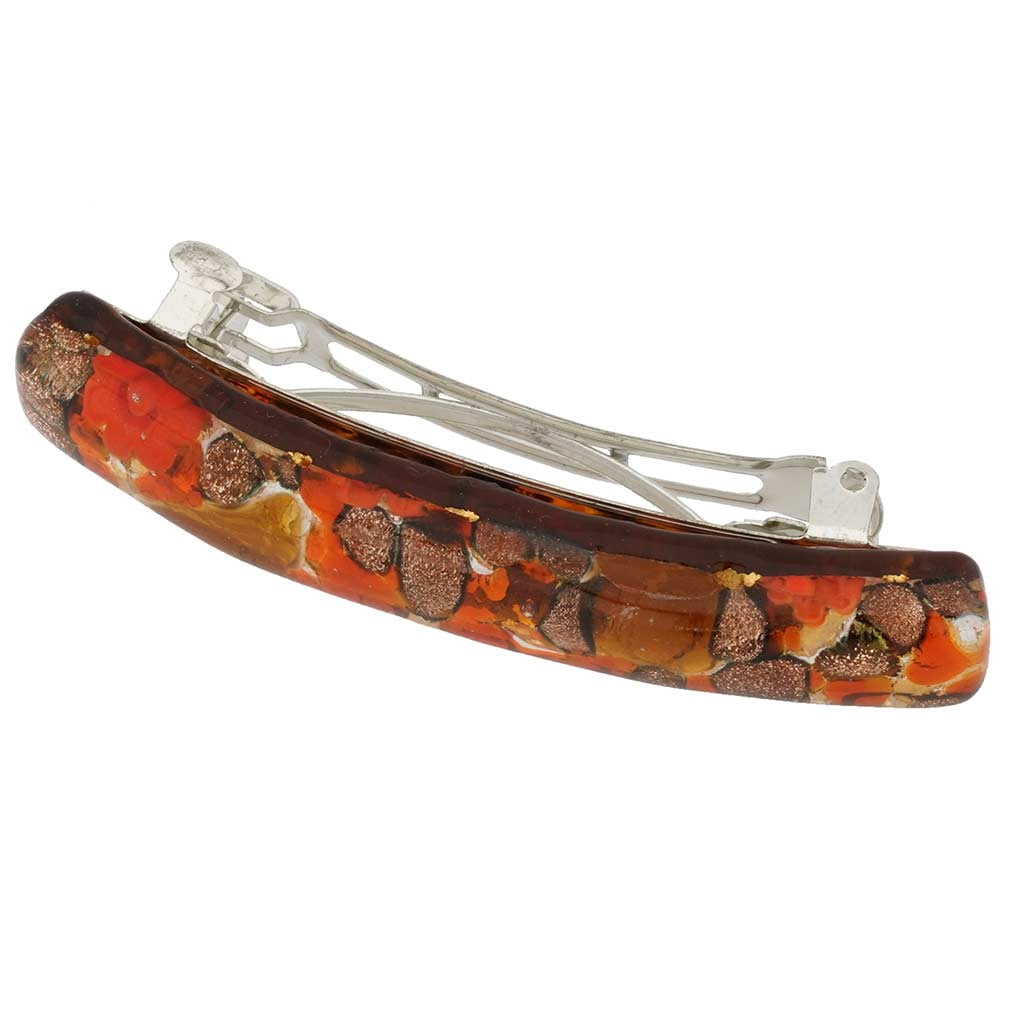 GlassOfVenice Murano Glass Venetian Reflections Hair Clip - Small