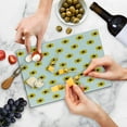 thumbnail image 5 of Sunflower Cutting Board, Sunflower Pattern on a White Background Vibrant Nature Elements Simple Seasonal Art, Decorative Tempered Glass Cutting and Serving Board, Small Size, Yellow, by Ambesonne, 5 of 5