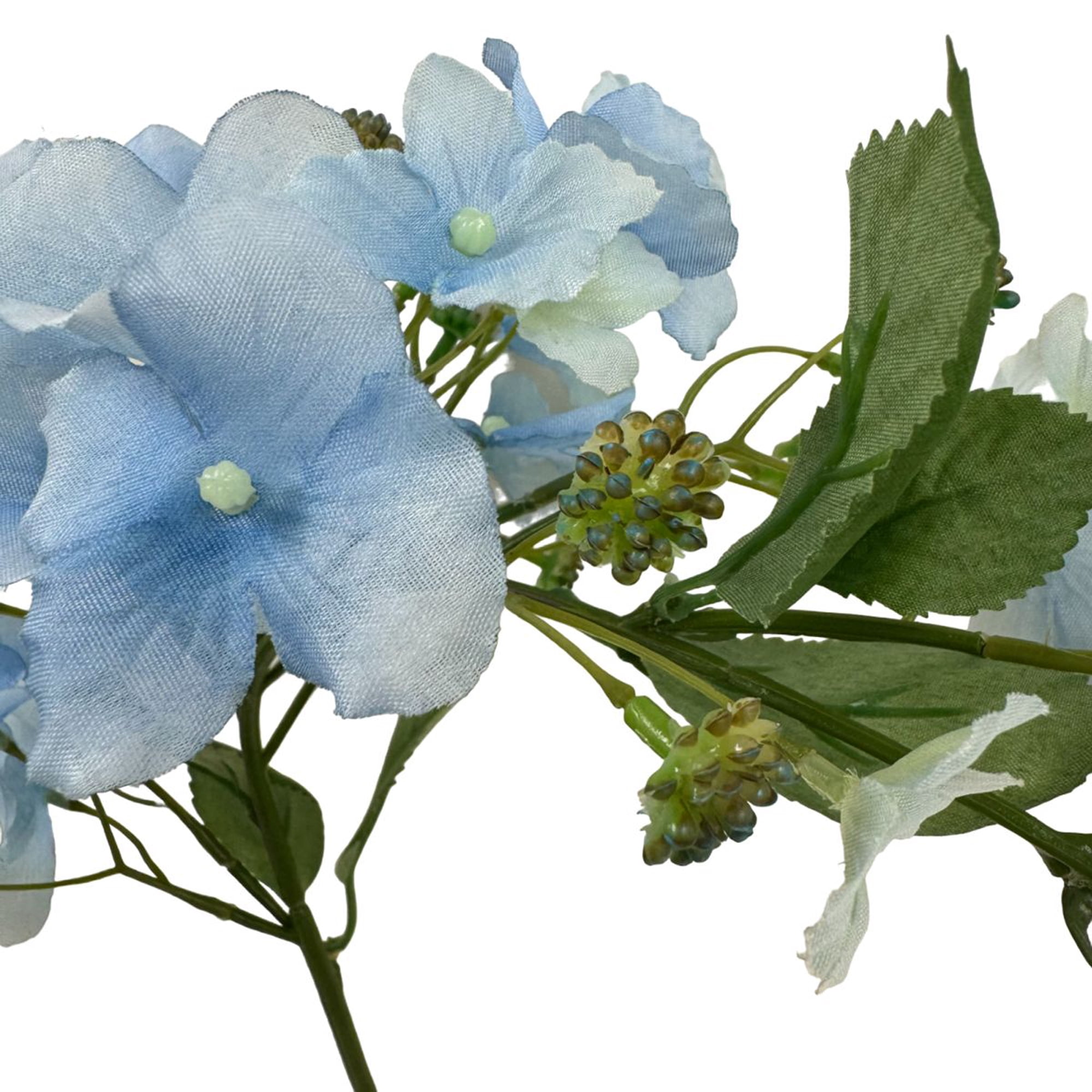 Mainstays 28 in Artificial Blue Drip Hydrangea Flower Stem, Indoor Decoration