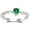 Green-Silver, variant on Thalia Birthstone Engagement Ring Sterling Silver Cz Women Ginger Lyne Collection