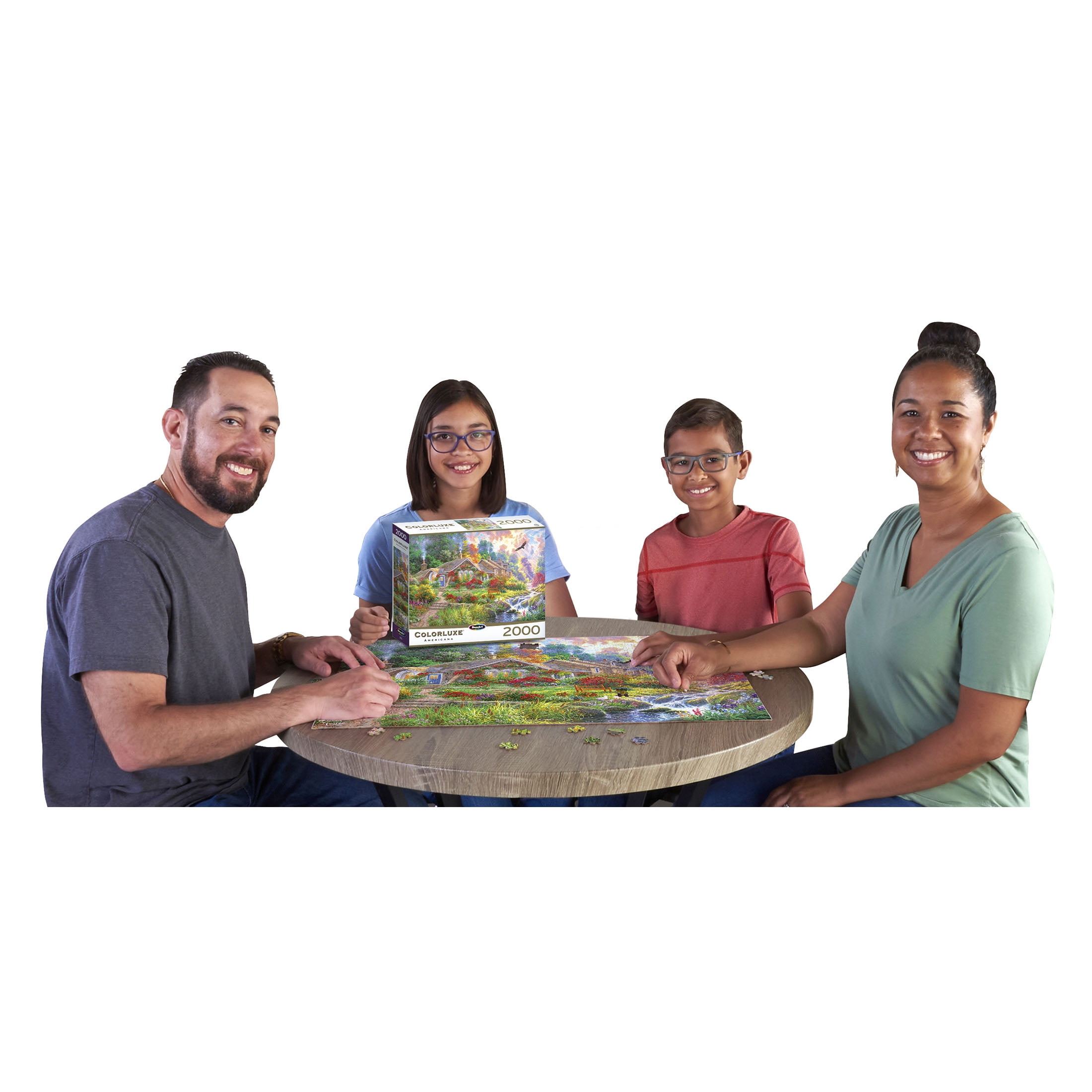 RoseArt Colorluxe 2000-Piece Green by the Sea Adult Interlocking Jigsaw Puzzle