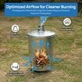 thumbnail image 3 of Galvanized Steel Outdoor Garden Waste Incinerator with Lid Ventilation Holes  & Legs, 3 of 6