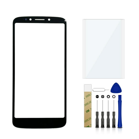 For Motorola Moto G6 Play MOTXT19226PP Replacement Front Outer Glass Lens Screen Tool Black