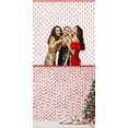 thumbnail image 3 of Nvzi Paquete de 3 serpentinas de copos de nieve de 3,28 x 6,56 pies para decoración de fondo, cortinas de lluvia mate de un solo color para puerta para Navidad,dorado, 3 of 4