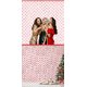 thumbnail image 3 of Nvzi Paquete de 3 serpentinas de copos de nieve de 3,28 x 6,56 pies para decoración de fondo, cortinas de lluvia de un solo color mate para puerta para Navidad,color rojo, 3 of 4