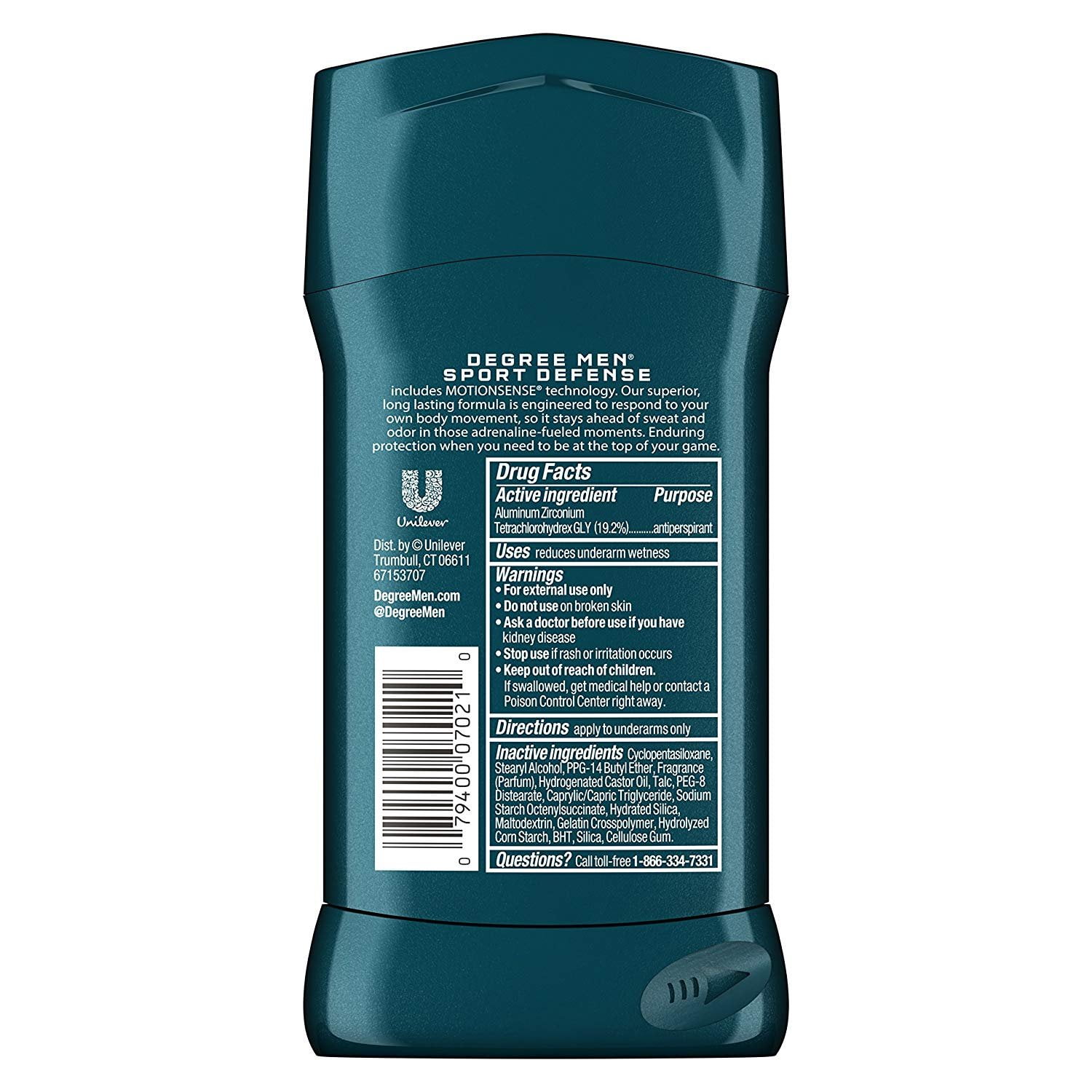 Degree Men Antiperspirant & Deodorant Solid, Sport Defense 2.7 oz (Pack of 4)