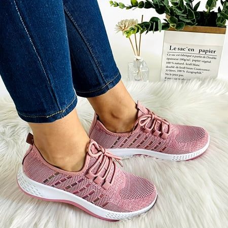 

HIBRO Sneaker For Women Ladies Mesh Fabric Breathable Sport Shoes Sneakers Running Shoes