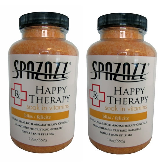 Spazazz Aromatherapy Spa and Bath Crystals - Happy Therapy 19oz (2 Pack)