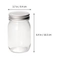 thumbnail image 2 of MasteelfCA 1 Set 4Pcs Practical Glass Mason Jars Multi-function Storage Cans (Transparent), 2 of 8