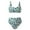 Green, variant on Bathing Suits for Women Floral Printed High Waisted Tummy Control Bikini Set Vintage Modest 2 Piece Swimsuit