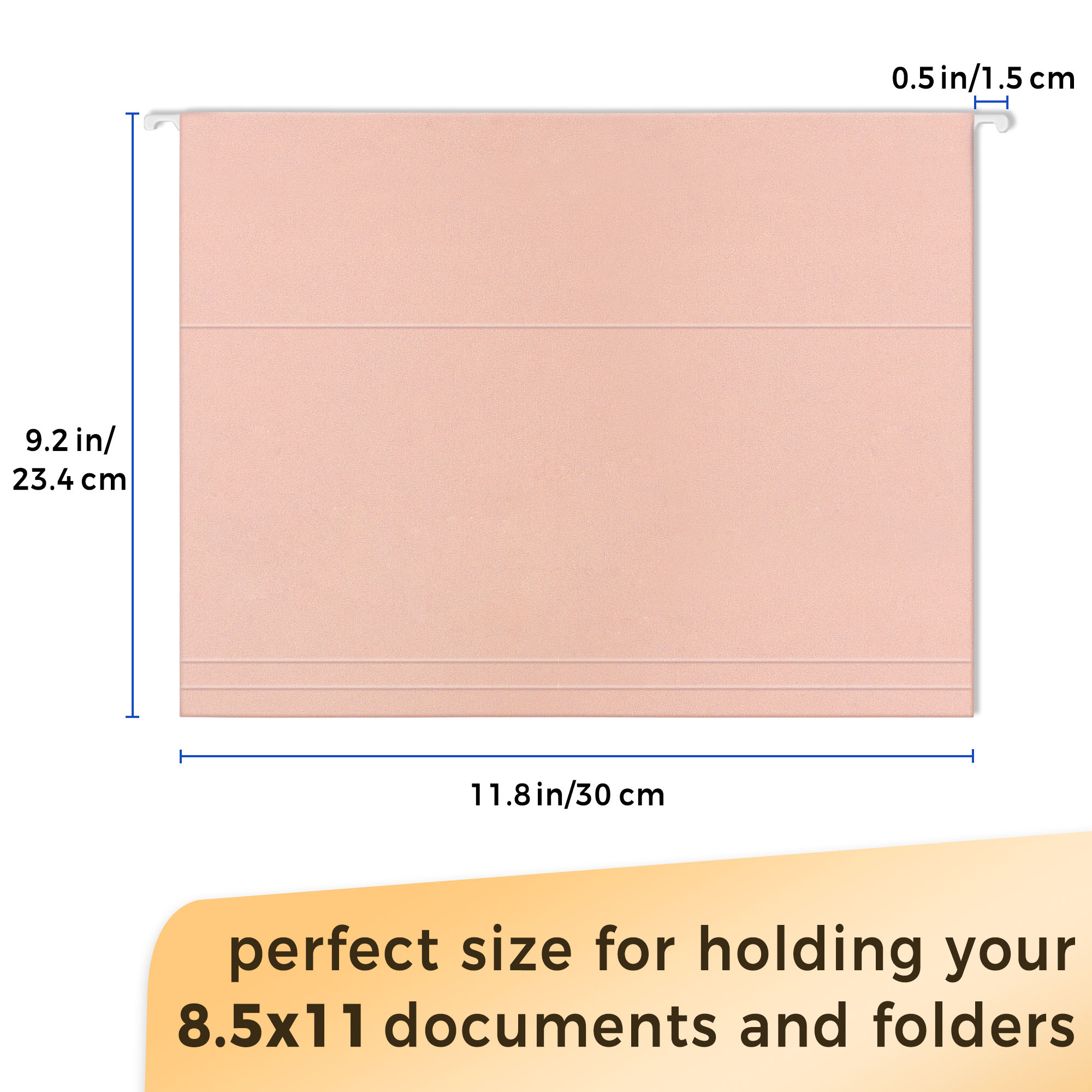 SUNEE Hanging File Folders, Letter Size, Pastel, 1/5-Cut, 25 Pack photo 4