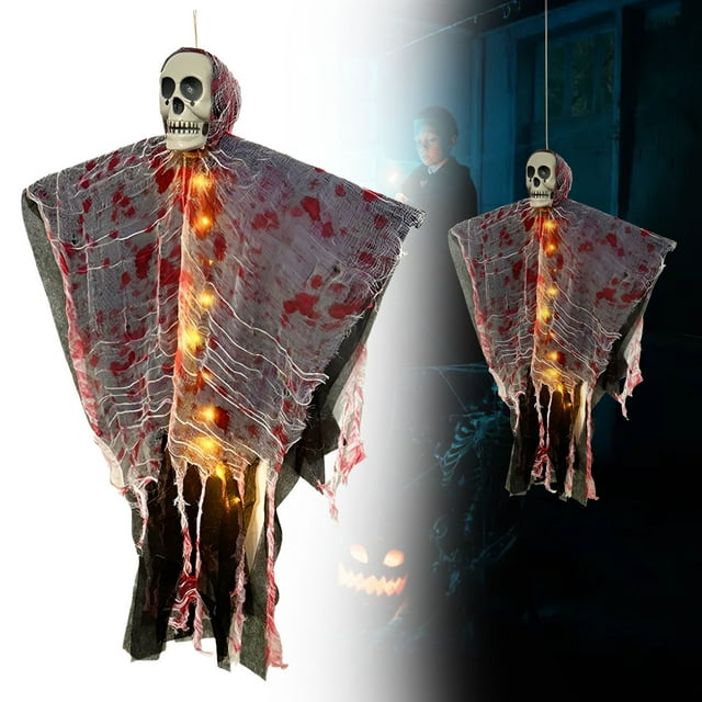 AKEGAMN Clearance! Halloween Hanging Decorations Outdoor Props Hanging Decorations Heads Skeleton Decorations House Decorations Halloween Hanging Decorations Outdoor Props Hanging Decorations Heads