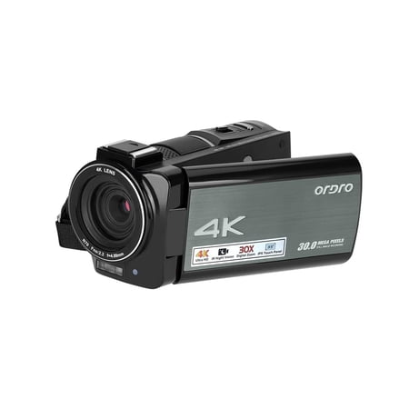 ORDRO 4K Video Camera for Youtube Camcorder 3.5" IPS Touch Panel with Microphone Night Vision Film Camera Full HD 30FPS 48MP IR Vlogging Digital Camera