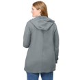 thumbnail image 2 of Woman Within Plus Size Lightweight Hooded Jacket Long Oversized Coat, 2 of 6