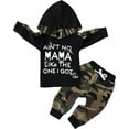 thumbnail image 2 of ZOEREA Toddler Baby Boys Clothes Letter Printed Hoodie Sweatshirt Tops+Camouflage Long Pants 2PCS Outfits Set, 2 of 6