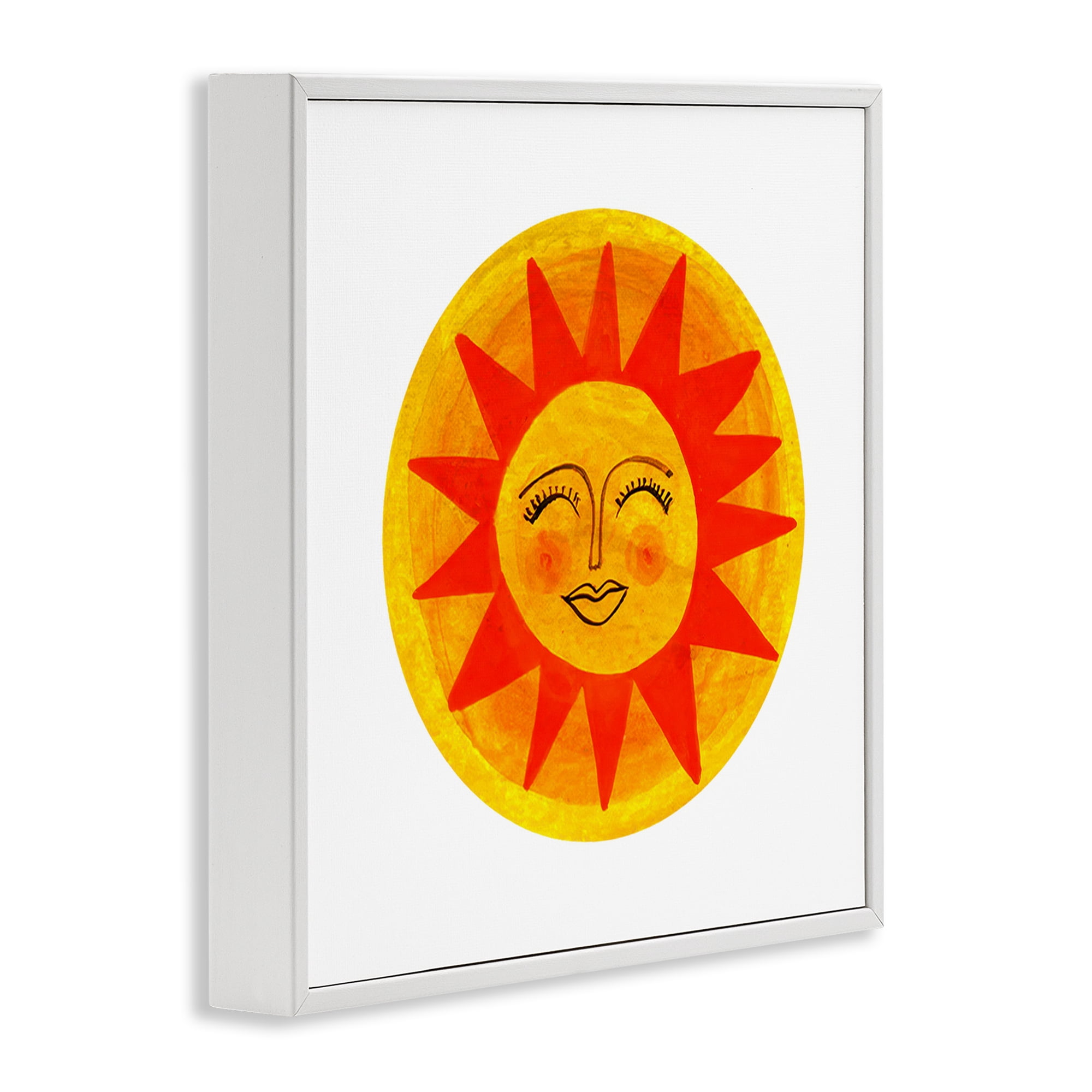 Stupell Industries Warm Fiery Sun White Framed Giclee Art, design by Katherine Herrell Studio