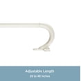 thumbnail image 3 of Kenney Curved Steel Wrap Around Room Darkening Curtain Rod, 28-48" Adjustable Length, 3/4" Dia., Brushed Nickel, 3 of 5