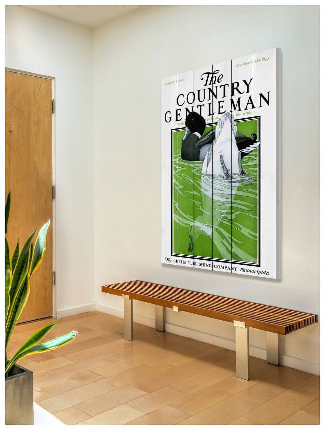 Marmont Hill "CG Ducks" Painting Print on White Wood