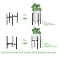 thumbnail image 2 of Stcomart Metal Adjustable Plant Stand Indoor, Modern Flower Holder for Corner, Black, 2 of 6