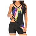 thumbnail image 2 of Bikini Mujer Traje de Baño Traje de Baño de Dos Piezas Para Mujer, Tankini Con Estampado de Tiras y Soporte Para La Espalda, Talla Grande, 2 of 5