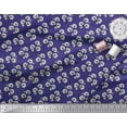 thumbnail image 2 of Soimoi Crepe Silk Fabric Leaves & Floral Block Printed Fabric 1 Yard 42 Inch Wide, 2 of 3