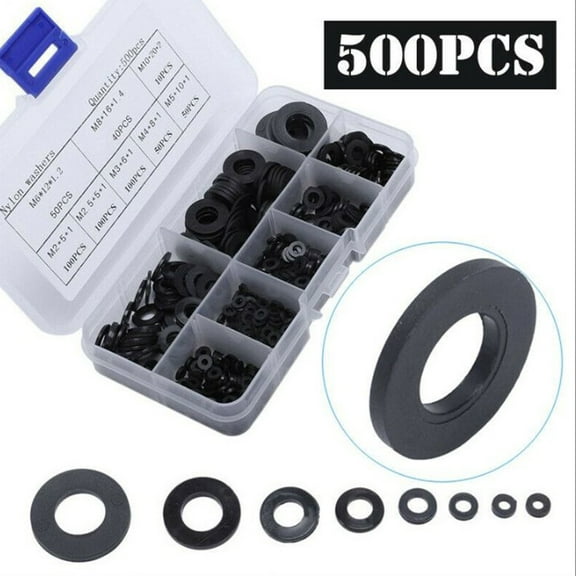 500X nylon flat rubber O-ring seal hose gasket repair rubber gasket M2-M10