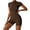 Burnt Tea Coffee, variant on FLMEI Womens Onesies Zip up Yoga Bodysuit Jumpsuit Short Sleeve Dance Rompers Summer Skinny Body Shapewear for Women S- XL