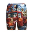 thumbnail image 6 of Daiia Halloween Pets Pumpkins Mens Woven Stretch Pajama Short,Short Pajama Pants-4X-Large, 6 of 7