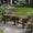 Mocha, variant on Outdoor Wooden Curved Backless Porch Bench Rustic Style Cedar/Fir Wood Log Fire Pit Bench for Patio Garden Deck and Backyard, 40"-54.7" W×13" D×16.5" H,