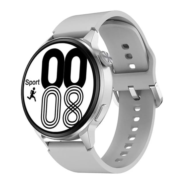 Reloj Inteligente Fralugio Dt4+ De Lujo Silicon Nfc Fhd Plata Lujo