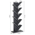 thumbnail image 7 of FDW 55 Inches Tree 9-Shelf Bookshelf for Living Room and Home Office, Grey, 7 of 7